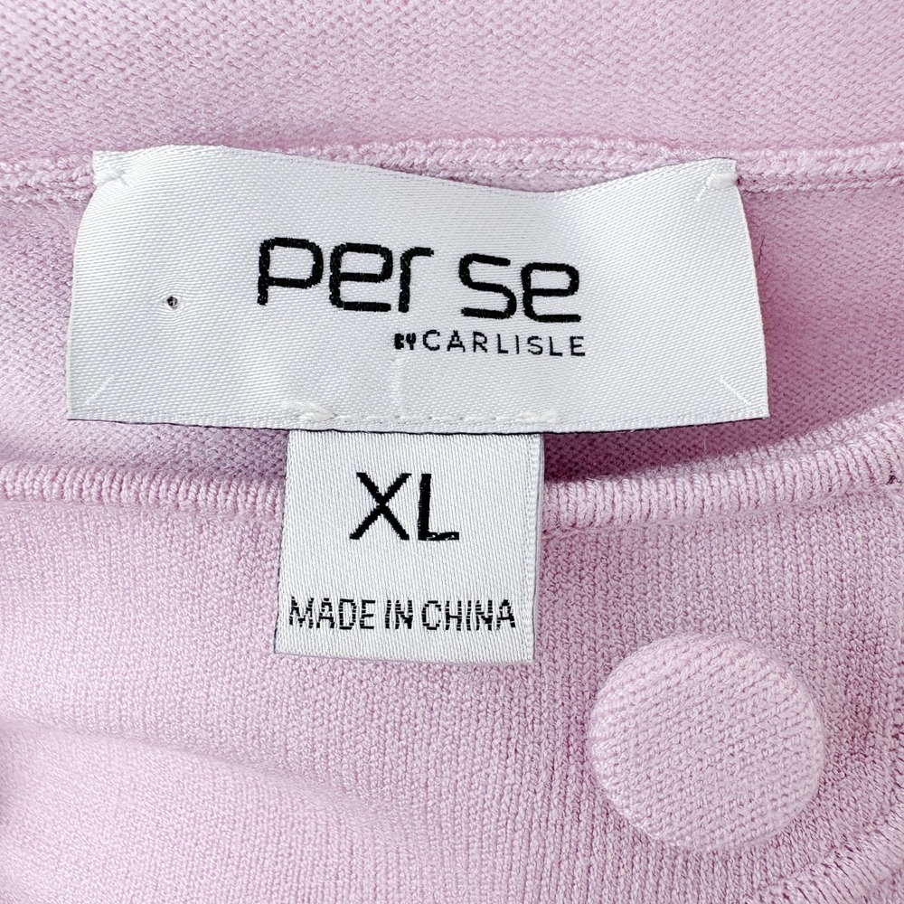 Per Se Carlisle Sweater Top Womens XL Purple Minimalist Soft Girl Office Capsule - Picture 2 of 9